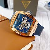 Buy Shop Guess Phoenix Multifunction Blue Dial Blue Rubber Strap Watch for Men - GW0202G4 USA Online