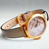 Buy Shop Burberry The Classic Quartz Grey Dial Grey Leather Strap Watch For Women - BU10119 USA Online