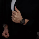 Buy Shop Daniel Wellington Iconic Chronograph Black Dial Black Steel Strap Watch For Men - DW00100642 USA Online