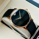 Buy Shop Movado Museum Classic Black Dial Black Leather Strap Watch for Men - 0607196 USA Online