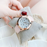 Buy Shop Guess Wonderlust Beige Dial Pink Leather Strap Watch for Women - W1065L1 USA Online