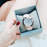 Buy Shop Guess Wonderlust Beige Dial Pink Leather Strap Watch for Women - W1065L1 USA Online