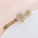 Buy Shop Guess Dream Crystals Rose Gold Dial Rose Gold Mesh Bracelet Watch For Women - GW0550L3 USA Online