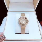 Buy Shop Guess Dream Crystals Rose Gold Dial Rose Gold Mesh Bracelet Watch For Women - GW0550L3 USA Online