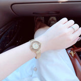 Buy Shop Guess Dream Crystals Rose Gold Dial Rose Gold Mesh Bracelet Watch For Women - GW0550L3 USA Online