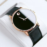 Buy Shop Movado Museum Classic Black Dial Black Leather Strap Watch for Men - 0607196 USA Online