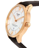 Buy Shop Tissot Chemin Des Tourelles Powermatic 80 Cosc Silver Dial Brown Leather Strap Watch For Men - T099.408.36.038.00 USA Online