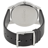 Buy Shop Calvin Klein City White Dial Black Leather Strap Watch For Men - K2G211C6 USA Online