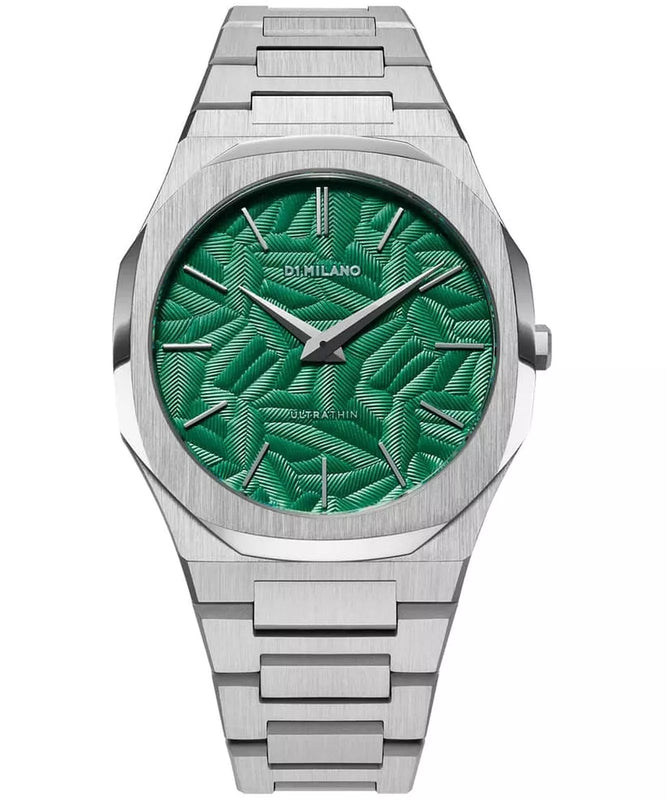 Buy Shop D1 Milano Ultra Thin Fir Green Dial Silver Steel Strap Watch for Men - D1-UTBJ34 USA Online