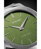Buy Shop D1 Milano Ultra Thin Moss Green Dial Silver Steel Strap Watch for Men - D1-UTBJ06 USA Online