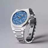 Buy Shop D1 Milano Ultra Thin Olympic Blue Dial Silver Steel Strap Watch for Men - D1-UTBJ35 USA Online