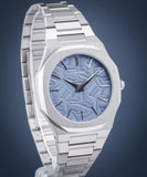 Buy Shop D1 Milano Ultra Thin Olympic Blue Dial Silver Steel Strap Watch for Men - D1-UTBJ35 USA Online