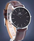 Buy Shop Daniel Wellington Classic Bristol Black Dial Brown Leather Strap Watch For Men - DW00100131 USA Online