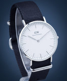 Buy Shop Daniel Wellington Classic Cornwall White Dial Black Nylon Strap Watch For Men - DW00100260 USA Online