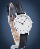 Buy Shop Daniel Wellington Classic Petite Reading White Dial Black Leather Strap Watch For Women - DW00100241 USA Online
