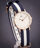 Buy Shop Daniel Wellington Classy Glasgow White Dial Two Tone Nylon Strap Watch For Women - DW00100066 USA Online