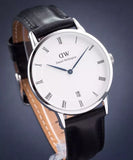 Buy Shop Daniel Wellington Dapper Sheffield White Dial Black Leather Strap Watch For Women - DW00100096 USA Online