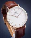 Buy Shop Daniel Wellington Classic St. Mawes White Dial Brown Leather Strap Watch for Men - DW00100035 USA Online