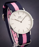 Buy Shop Daniel Wellington Classic Winchester White Dial Two Tone Nylon Strap Watch For Women - DW00100049 USA Online