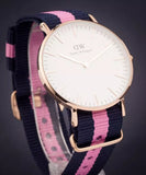 Buy Shop Daniel Wellington Classic Winchester White Dial Three Tone Nylon Strap Watch For Women - DW00100033 USA Online