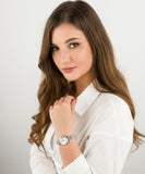 Buy Shop Emporio Armani Donna Mother of Pearl Dial Silver Steel Strap Watch For Women - AR11204 USA Online