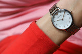 Buy Shop Emporio Armani Gianni T Bar Mother of Pearl Dial Two Tone Steel Strap Watch For Women - AR2508 USA Online