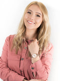 Buy Shop Fossil Carlie Rose Gold Dial Rose Gold Steel Strap Watch for Women - ES4301 USA Online