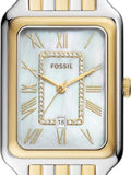 Fossil Raquel Three Hand Mother of Pearl Dial Two Tone Steel Strap Watch For Women - ES5305