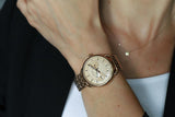 Buy Shop Fossil Tailor Rose Gold Dial Rose Gold Stainless Steel Strap Watch for Women - ES3713 USA Online