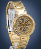 Buy Shop Guess Lily Quartz Gold Dial Gold Steel Strap Watch For Women - GW0528L2 USA Online