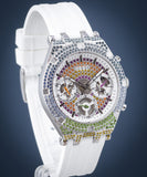 Buy Shop Guess Glitz Pride Limited Edition White Dial White Rubber Strap Watch for Women - GW0407L4 USA Online