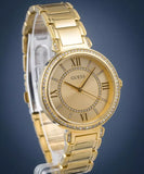 Buy Shop Guess Montage Quartz Gold Dial Gold Steel Strap Watch For Women - GW0588L1 USA Online