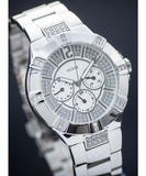 Buy Shop Guess Vista Diamonds Silver Dial Silver Steel Strap Watch for Women - W12080L1 USA Online