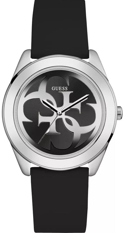 Buy Shop Guess G-Twist Quartz Black Dial Black Silicone Strap Watch For Men - W0911L8 USA Online