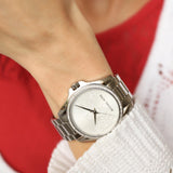 Buy Shop Michael Kors Bradshaw Quartz Silver Dial Silver Steel Strap Watch For Women - MK6554 USA Online