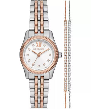 Buy Shop Michael Kors Lexington Three-Hand White Dial Two Tone Steel Strap Watch for Women - MK4817 USA Online
