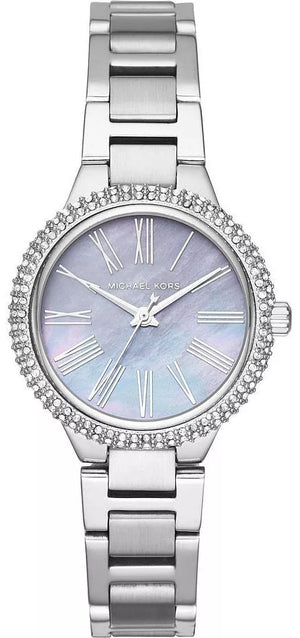 Buy Shop Michael Kors Taryn Mother of Pearl Purple Dial Silver Steel Strap Watch For Women - MK6562 USA Online