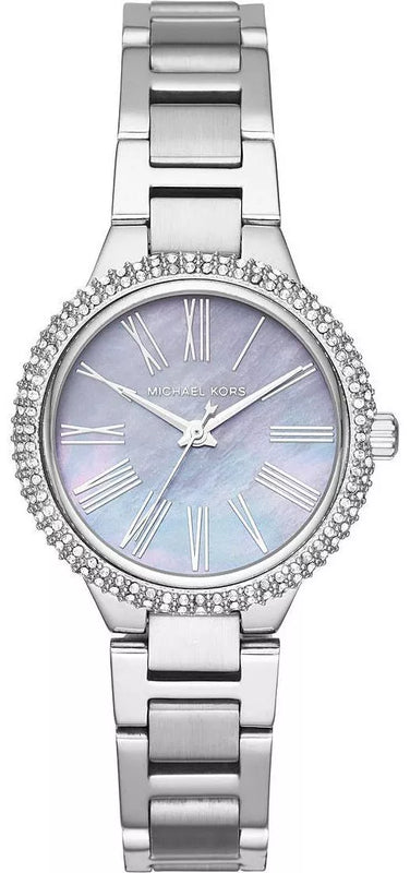 Buy Shop Michael Kors Taryn Mother of Pearl Purple Dial Silver Steel Strap Watch For Women - MK6562 USA Online