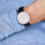 Buy Shop Michael Kors Pyper Three Hand White Dial Black Leather Strap Watch For Women - MK2835 USA Online
