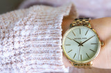 Buy Shop Michael Kors Pyper Quartz Gold Dial Gold Steel Strap Watch For Women - MK3898 USA Online