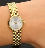 Buy Shop Tissot T Lady Lovely Silver Dial Gold Steel Strap Watch For Women - T058.009.33.031.00 USA Online