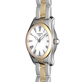Buy Shop Tissot T Wave Quartz Mother of Pearl Dial Two Tone Steel Strap Watch for Women - T112.210.22.113.00 USA Online