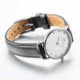 Buy Shop Daniel Wellington Classy Sheffield White Dial Black Leather Strap Watch For Women - DW00100068 USA Online