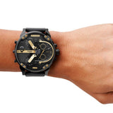 Buy Shop Diesel Mr. Daddy 2.0 Chronograph Black Dial Black Steel Strap Watch For Men - DZ7435 USA Online