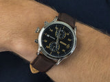 Buy Shop Maserati Epoca Chronograph Blue Dial Brown Leather Strap Watch For Men - R8871618001 USA Online