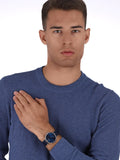 Buy Shop Emporio Armani Gianni T Bar Quartz Blue Dial Blue Leather Strap Watch For Men - AR11300 USA Online