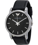 Buy Shop Emporio Armani Classic Quartz Black Dial Black Leather Strap Watch For Men - AR1692 USA Online