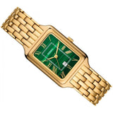 Fossil Raquel Three Hand Date Green Dial Gold Steel Strap Watch For Women - ES5341