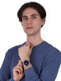 Buy Shop Fossil Minimalist Blue Dial Brown Leather Strap Watch for Men - FS5304 USA Online