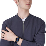 Buy Shop Fossil The Minimalist 3H Analog Blue Dial Blue Leather Strap Watch for Men - FS5789 USA Online